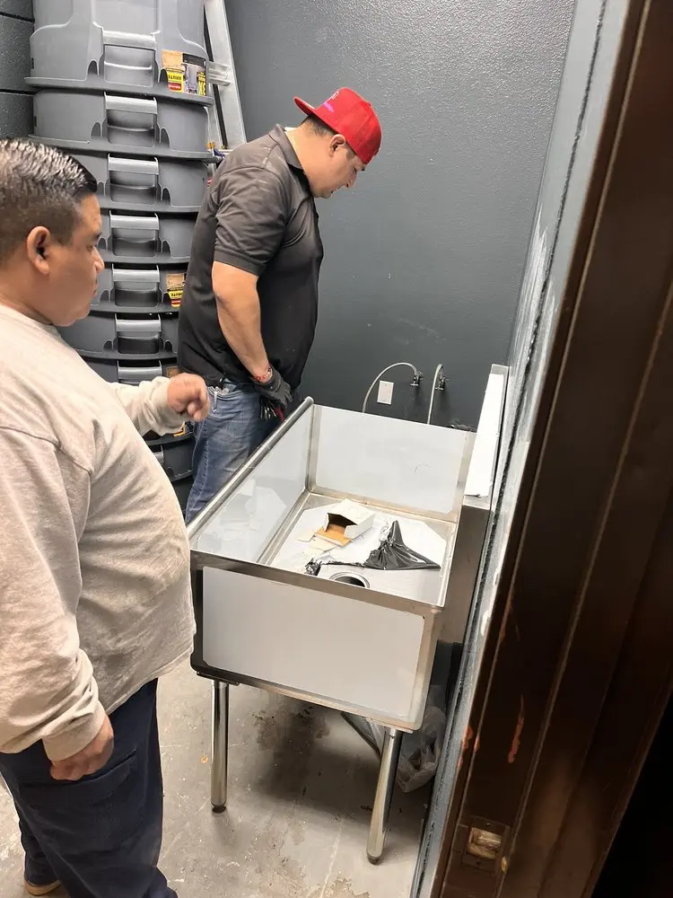 Commercial plumbing and sink installation in Bartlett